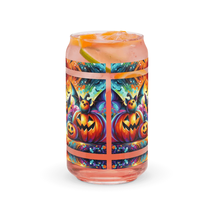 Beautiful Bats & Pumpkins Halloween Themed Glass product image (7)