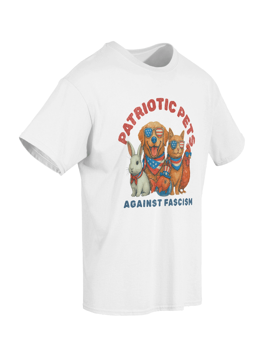 Patriotic Pets Against Fascism Tee product image (3)