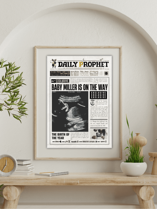 Magical Baby Announcement Newspaper Daily Prophet Template I 100% Customizable product image (7)