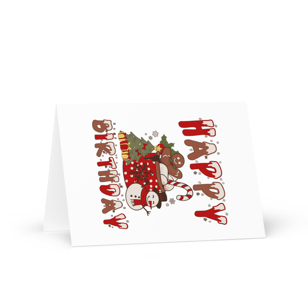 Happy Birthday (Christmas) Birthday Card 5" x 7" product image (1)