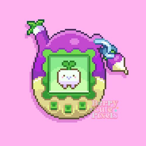 The last tamagotchi friend is the turnip🌱
Stickers are available now in my store! Link in bio

#pixelart #pixelartaesthetic #...
