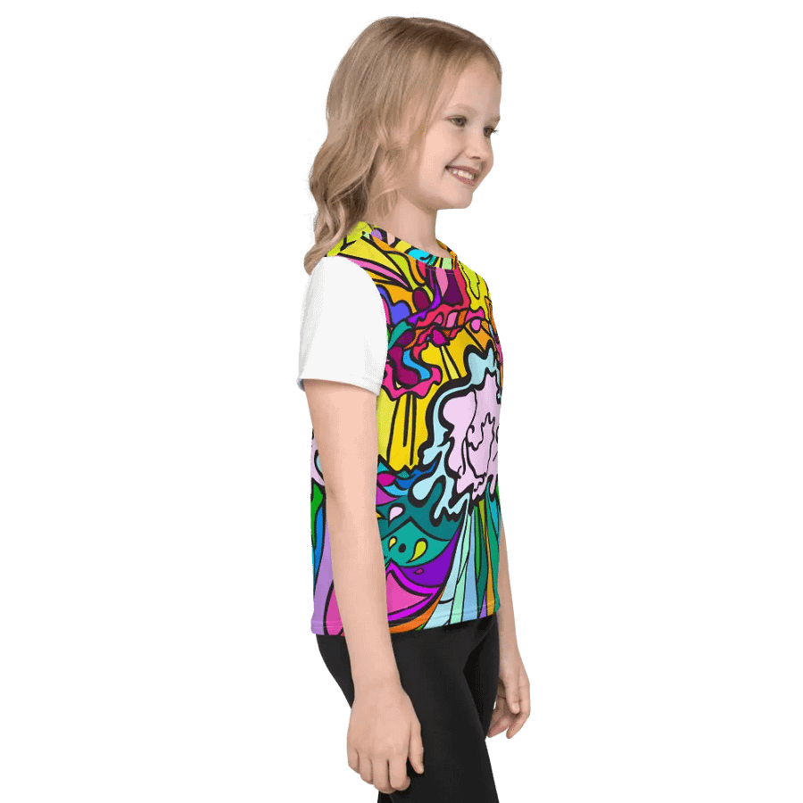 Vibrant Energy Kids Custom T-Shirt - Wave at Sunset product image (3)