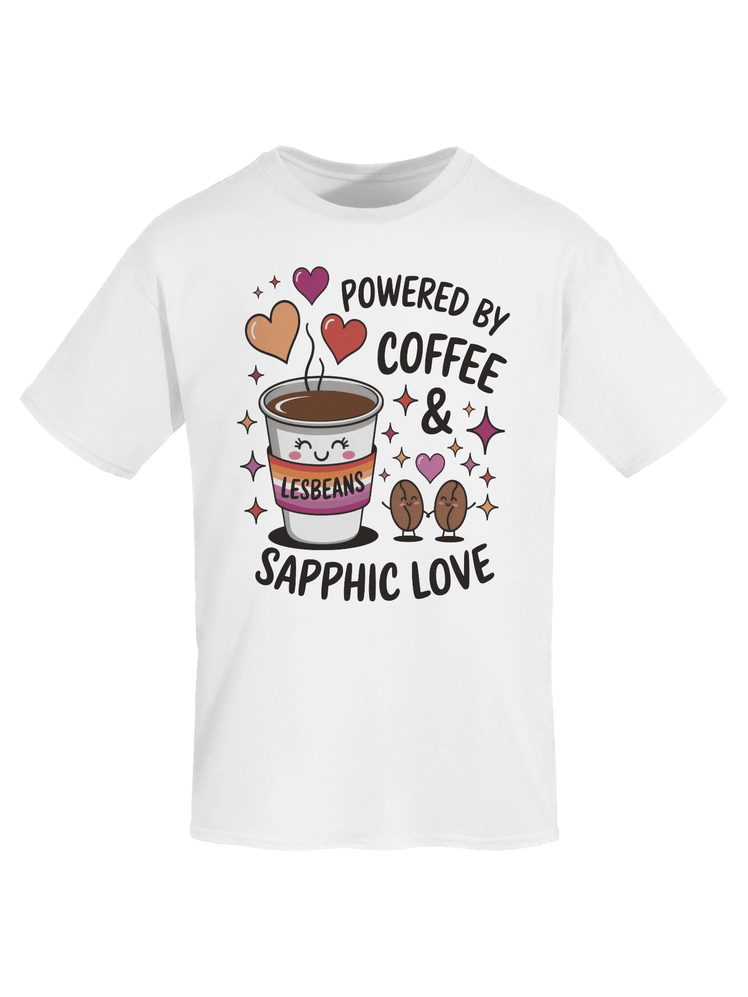 Lesbeans Sapphic Coffee Unisex Heavyweight Graphic T-shirt product image (1)