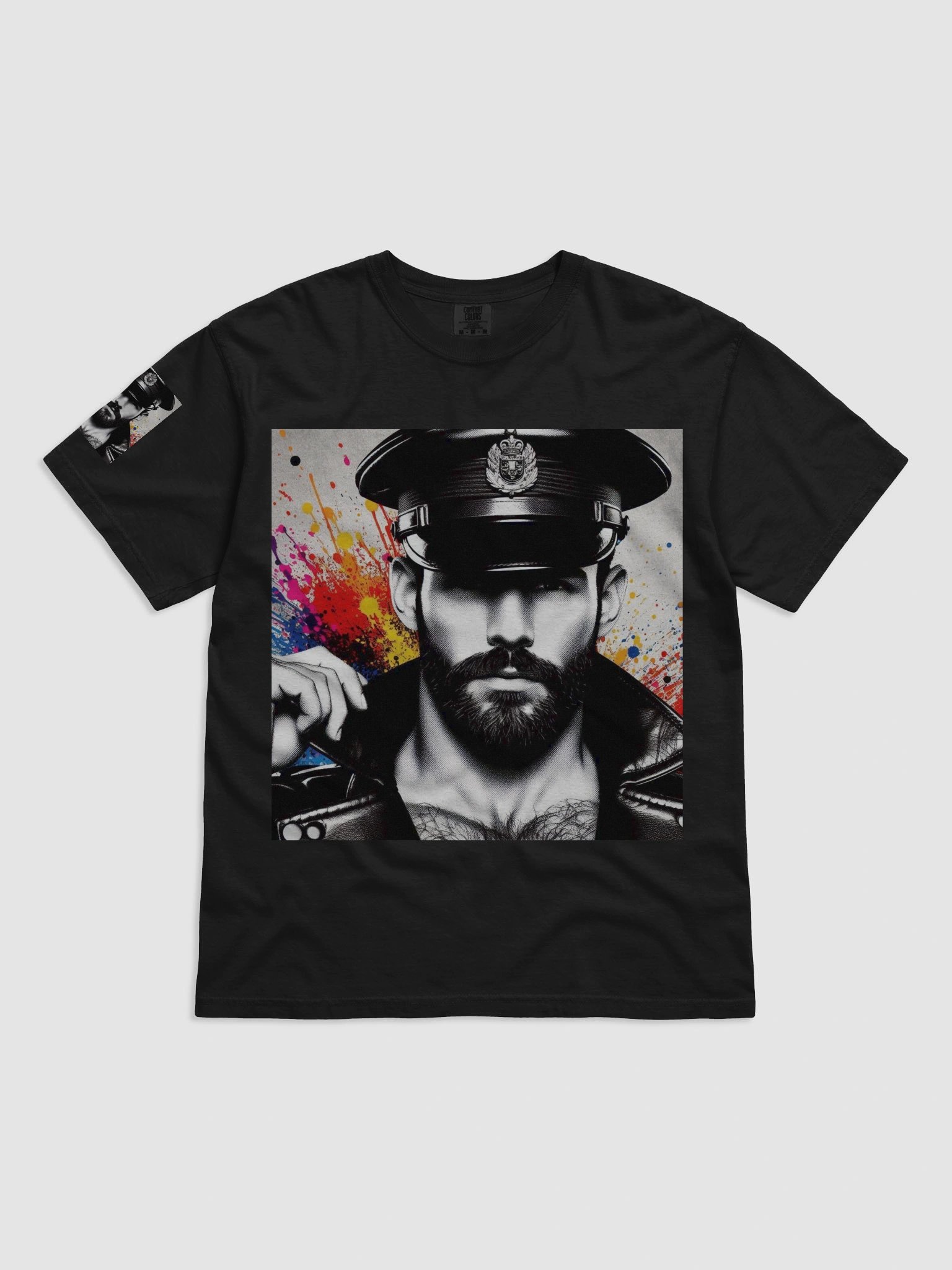 Limited Time Offer Lucky DIP bonus! Gay Pride Pop Color Leather Biker Daddy Los Angeles Pride Graphic Design T Shirt product image (1)