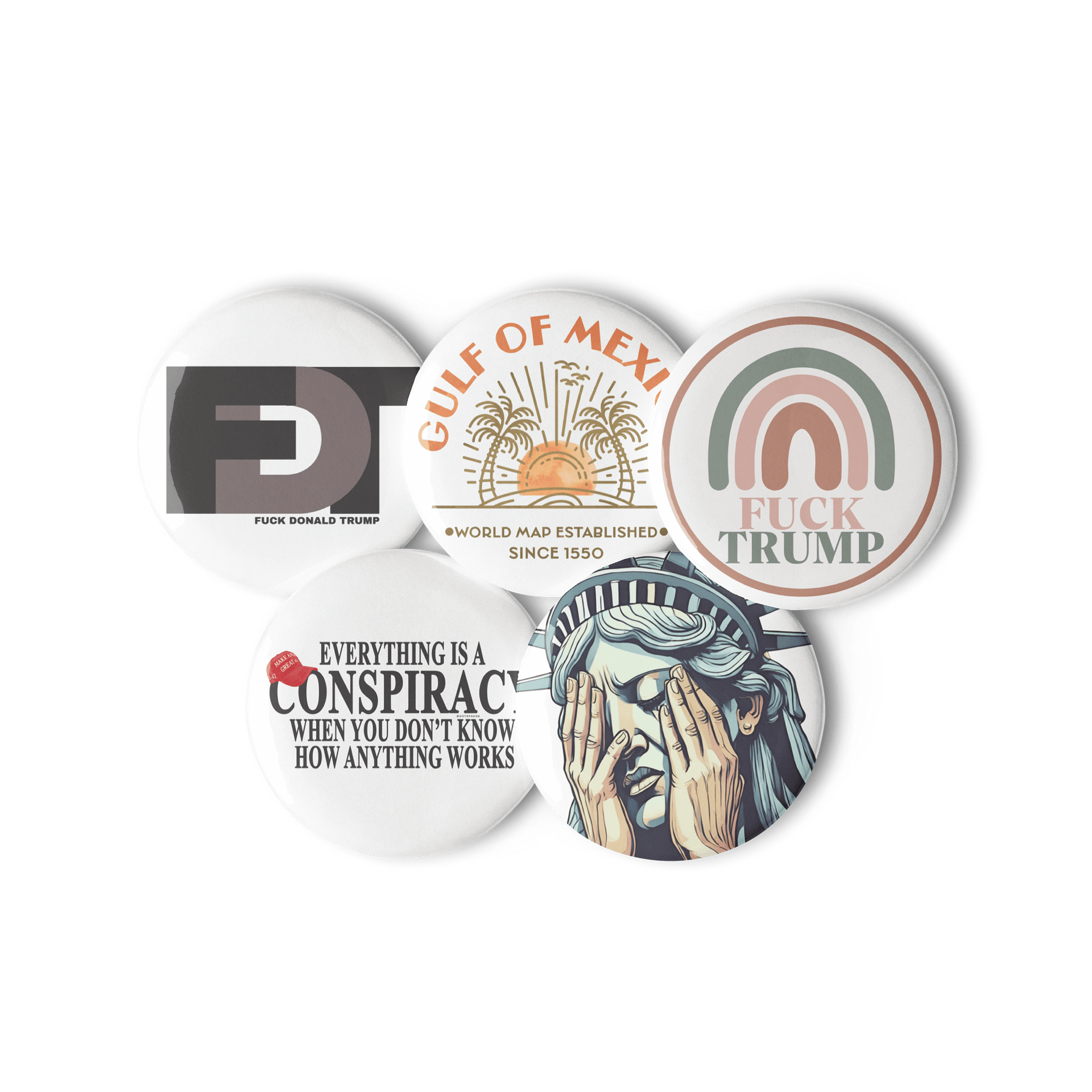 Democratic Political Smorgasbord Pack 4 Buttons Pins - Being Liberal product image (1)