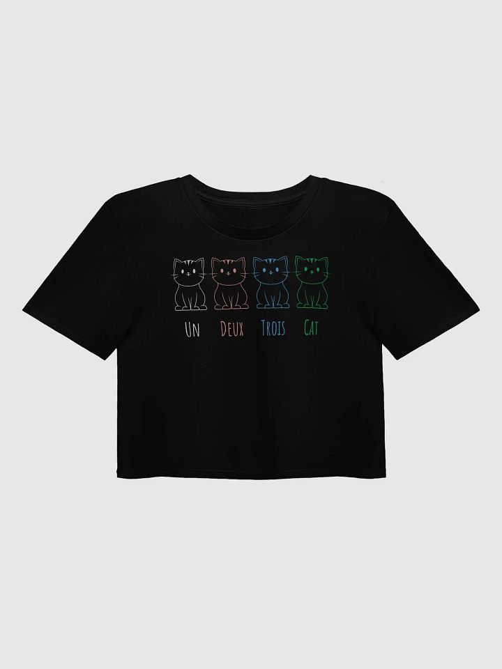 Pixel Purrfection counting in French Crop Top product image (1)