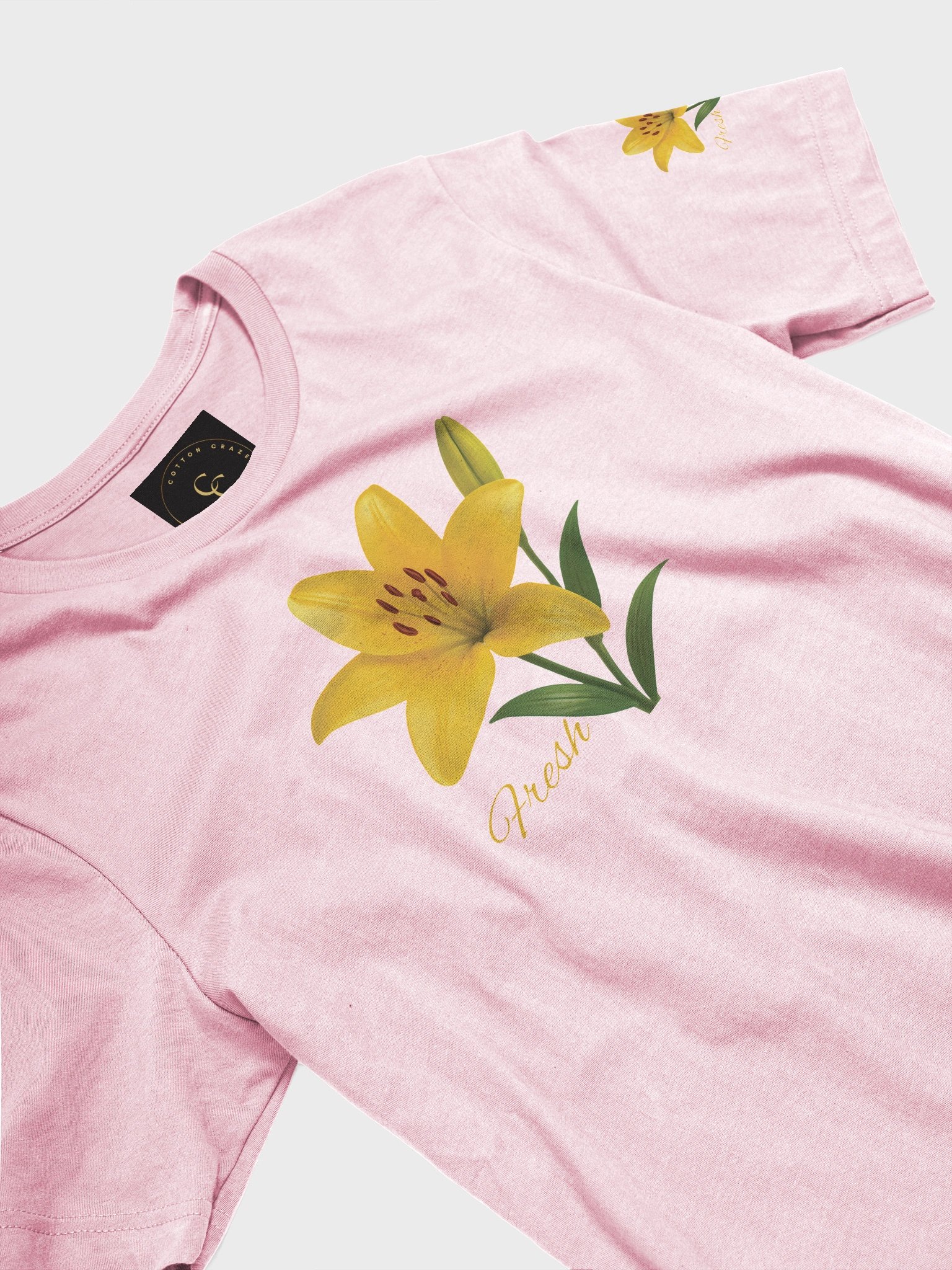 Fresh Yellow Lily Flower – Botanical Floral Graphic Tee product image (17)