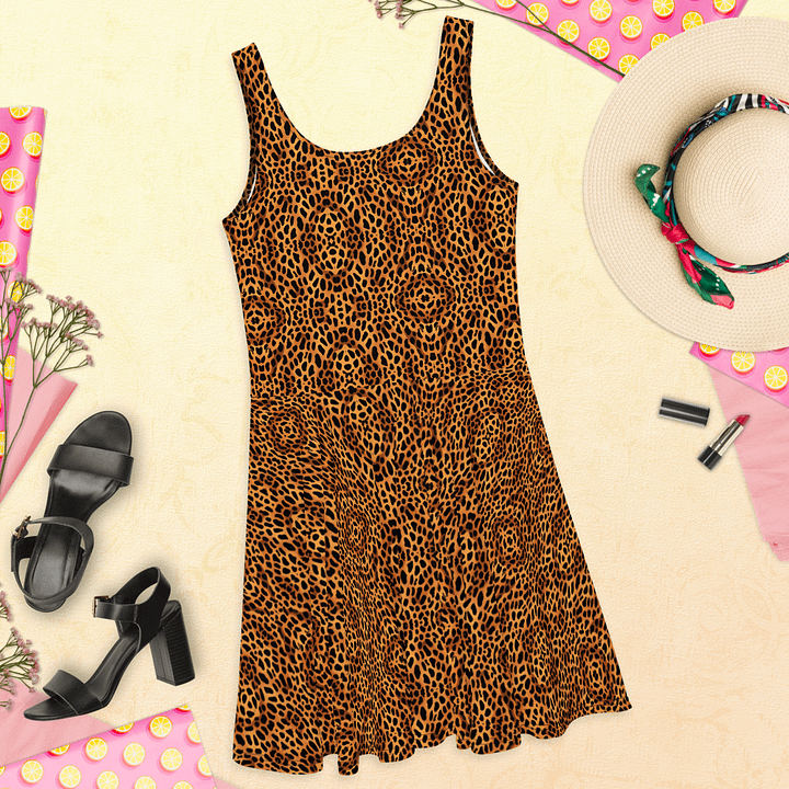 Wild Elegance: Jaguar Print Skater Dress for Statement Style product image (2)