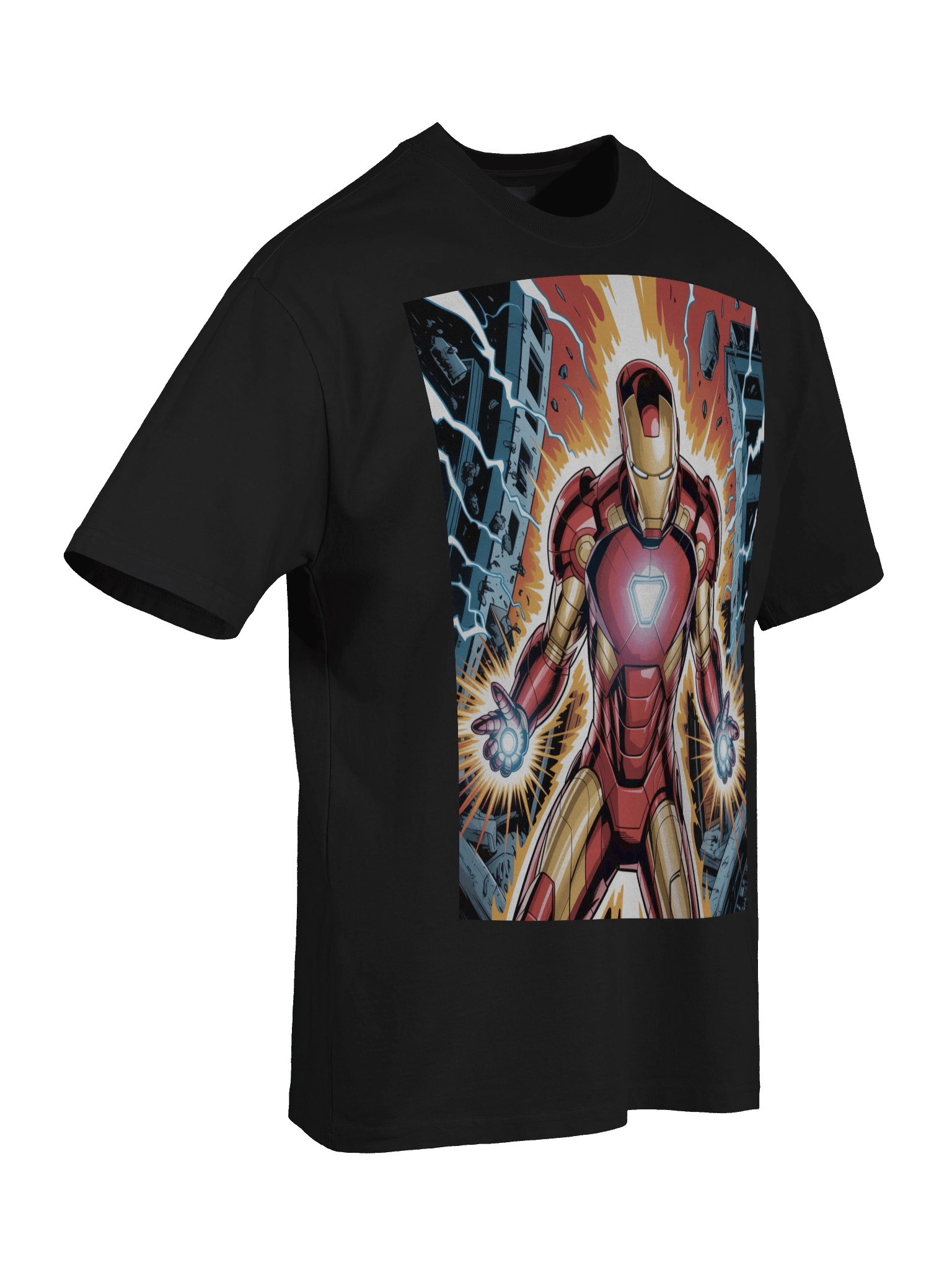 Iron Man Repulsor Eclipse Oversized Faded T-Shirt product image (8)