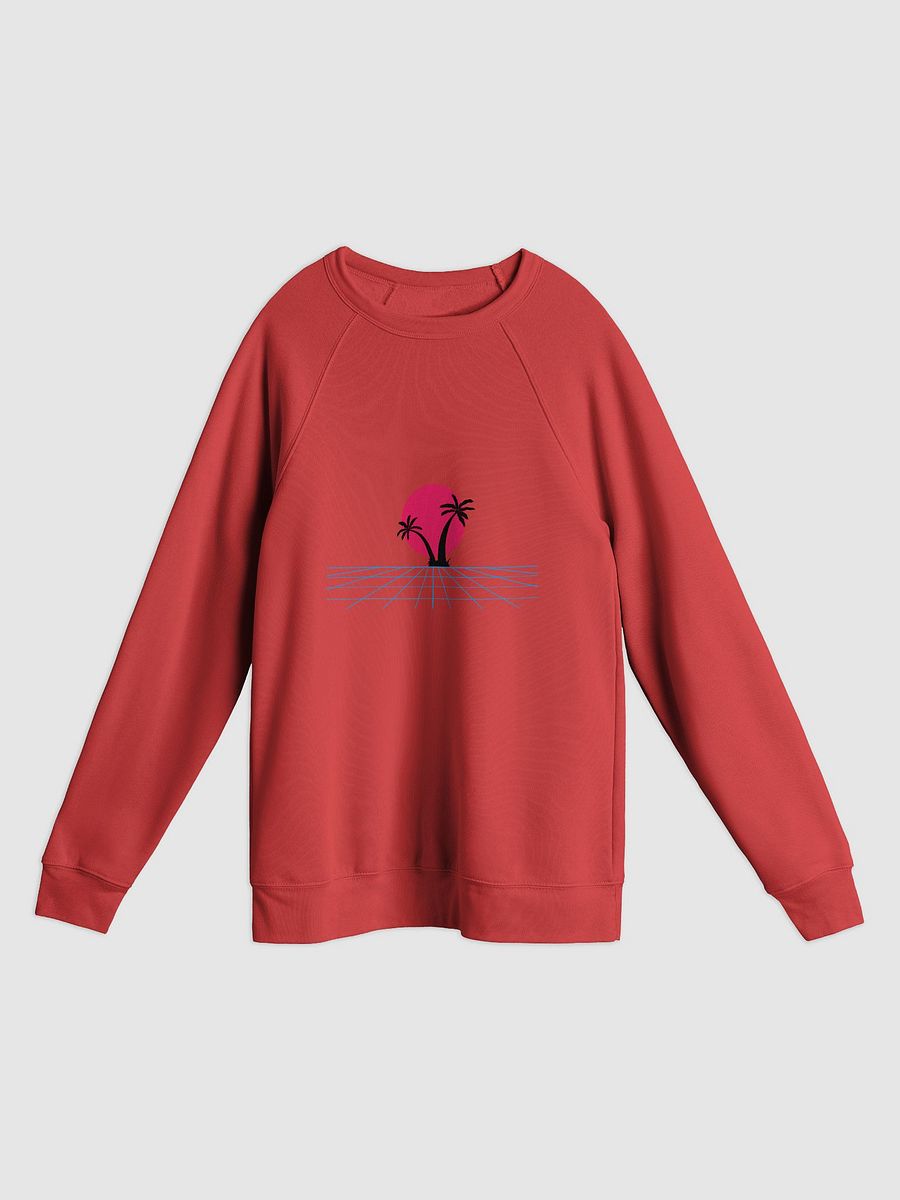 Retro-Futuristic Sunset Raglan Sweatshirt product image (1)