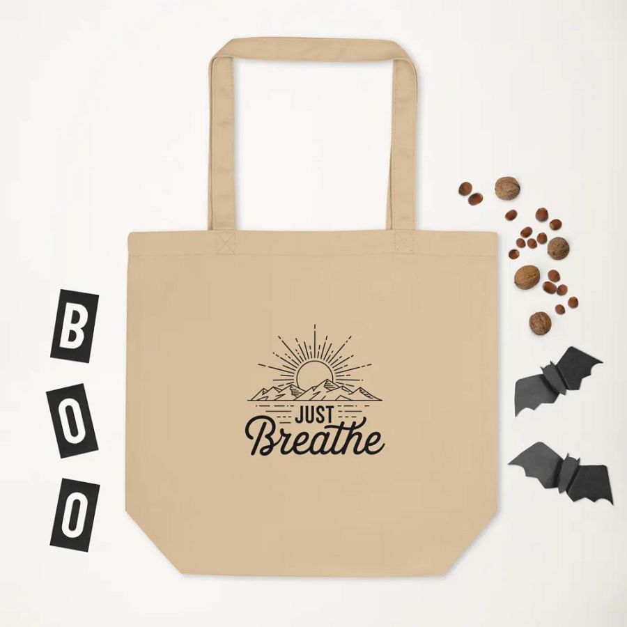 'JUST Breathe' Eco-Friendly Tote Bag product image (5)