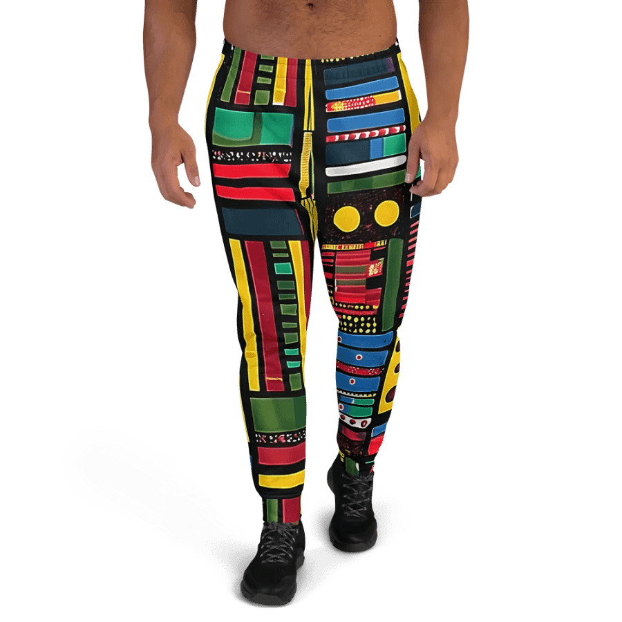 Eco-Chic African Kente Print Joggers product image (4)