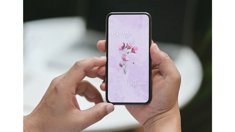 Self Care Flower Phone Wallpaper product image (2)