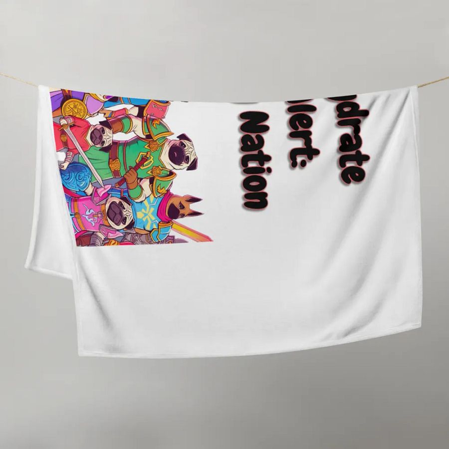 Pug Nation Armored Squad Throw Blanket product image (9)