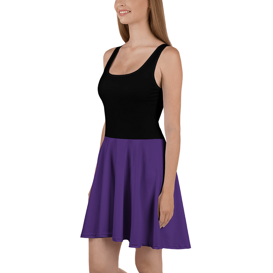 Midnight Veil Designs Black and Purple Fantasy Skater Dress - XS to 3XL product image (3)