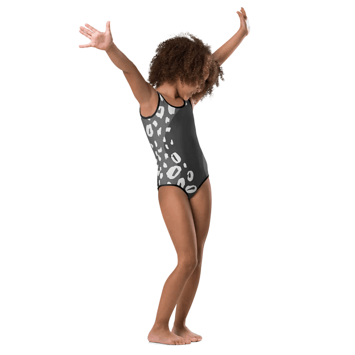 Grey Leopard Kids Swimsuit product image (1)