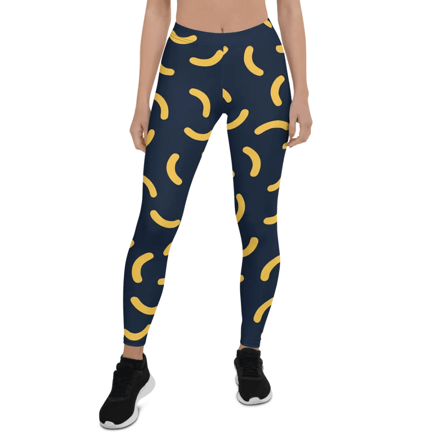 Curved Yellow Shapes All-Over Leggings product image (1)