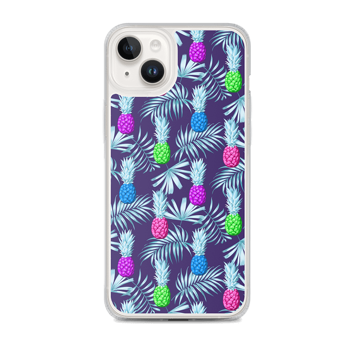 MagSafe Clear iPhone Case Tropical Pineapple Paradise product image (1)