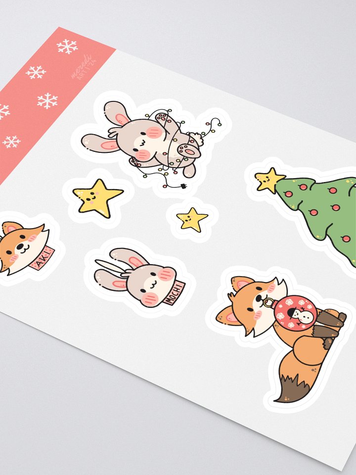 Aki & Mochi Christmas Vibes Sticker Sheet product image (2)