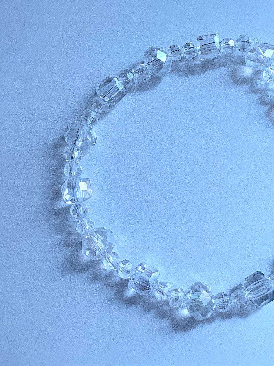 Handmade 7.5" Crystal Bead Stretch Bracelet | Coastal Charm Jewelry by Monique Faella Designs™ | MFD-00165 product image (5)