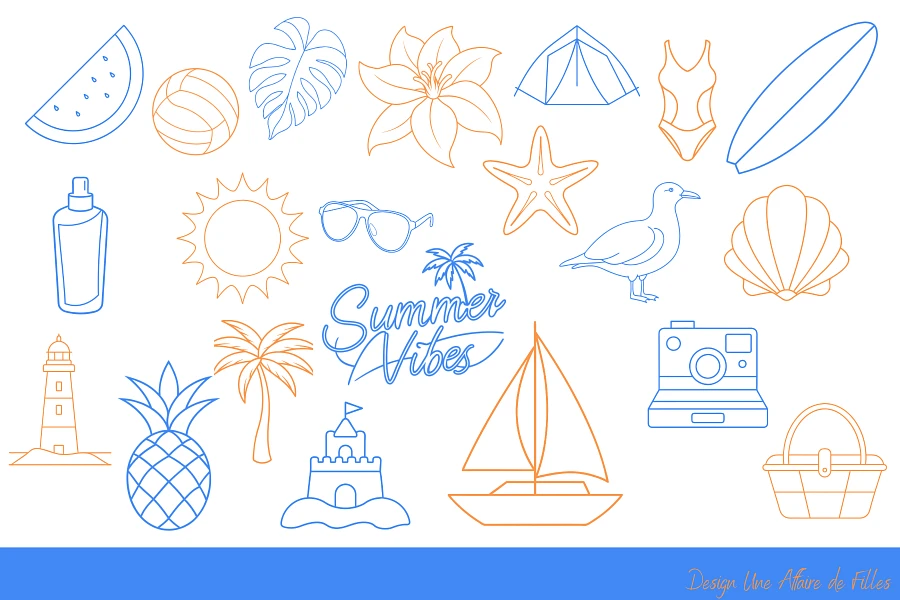 SUMMER VIBES - Simple - 42 Vectors product image (2)