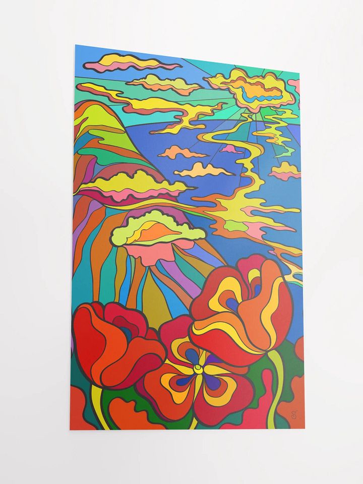 Vibrant Swirls and Blooms Poster - Bay and Poppies product image (2)