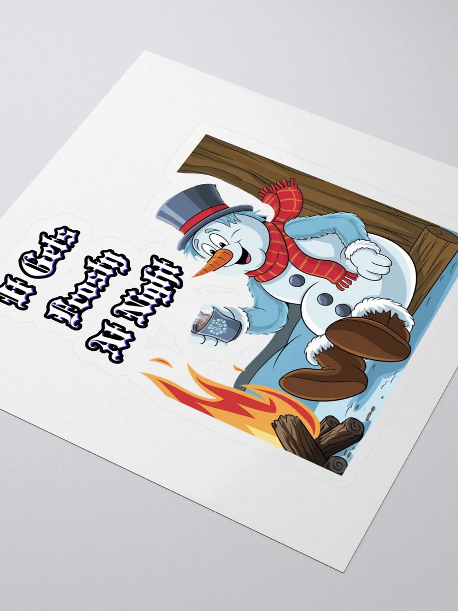 It Gets Frosty At Night - Snowman Relaxing With A Cup of Cocoa product image (3)