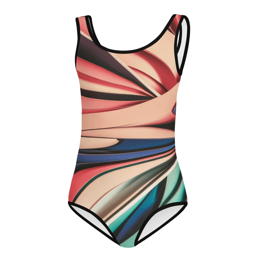 TDS Music Kids Abstract Swimsuit in Vibrant Colors (Sizes 2T-7) product image (6)