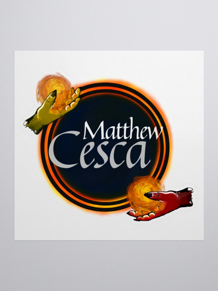 Matthew Cesca Author Logo White Background Sticker product image (1)