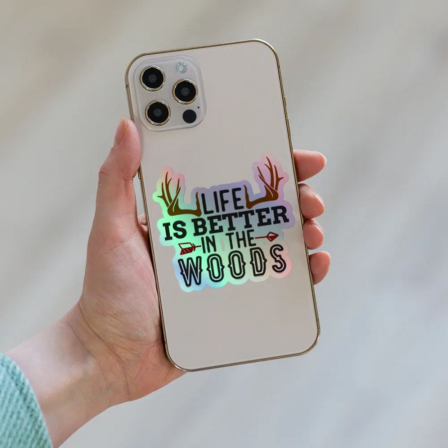 Life is Better in the Woods Holographic Sticker Set product image (8)