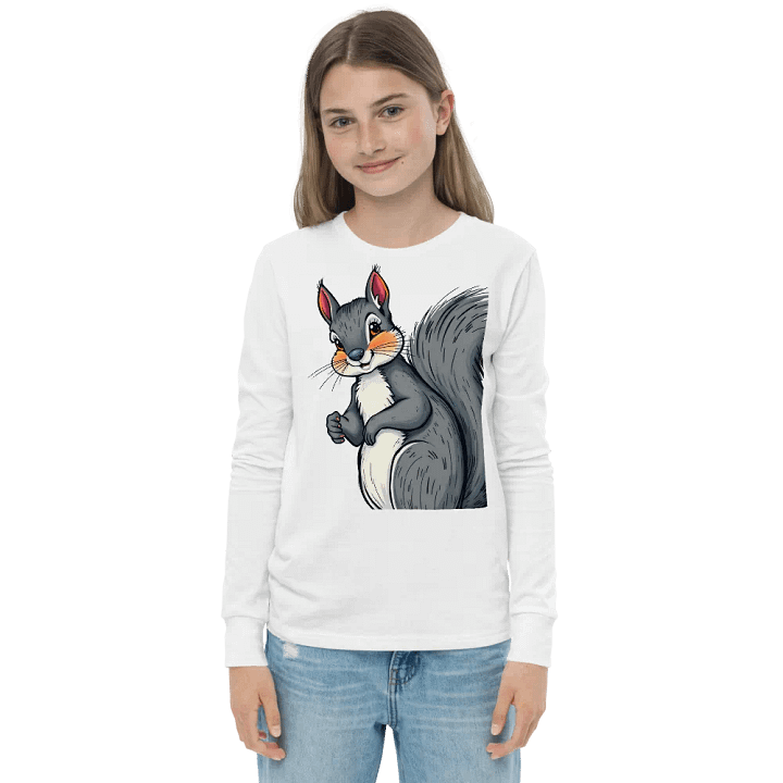 Expressive Squirrel Youth Long Sleeve T-Shirt product image (1)