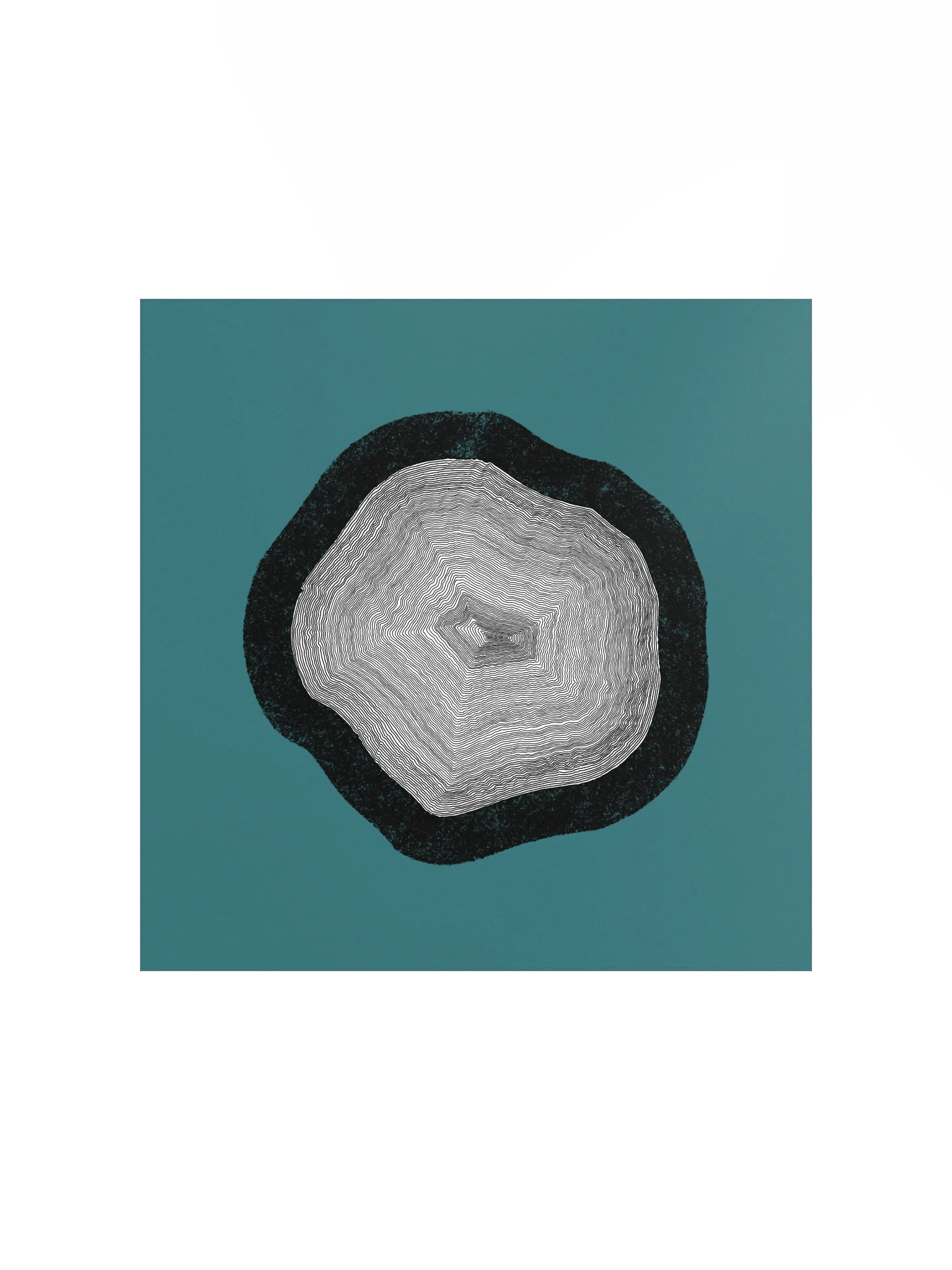 "Layers upon Layers" - Minimalist Poster (Wall Art) - Teal product image (1)