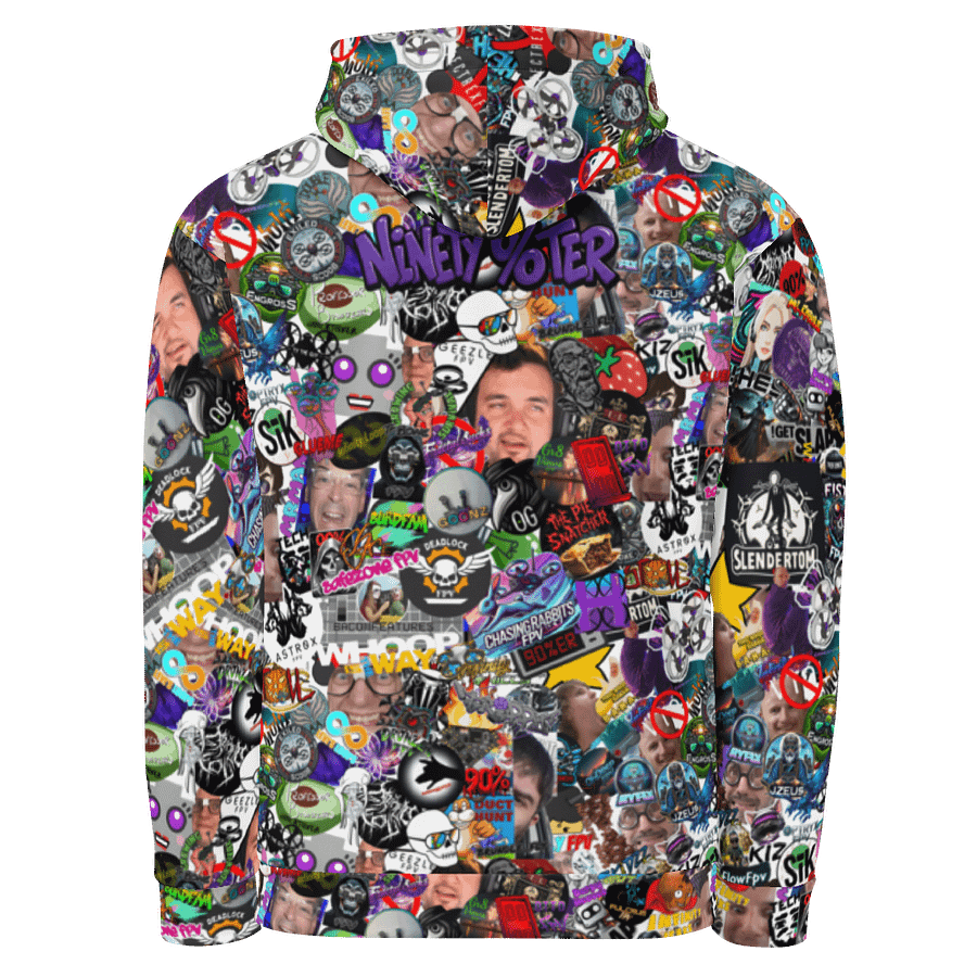 90%er Sticker Bomb Hoodie product image (3)