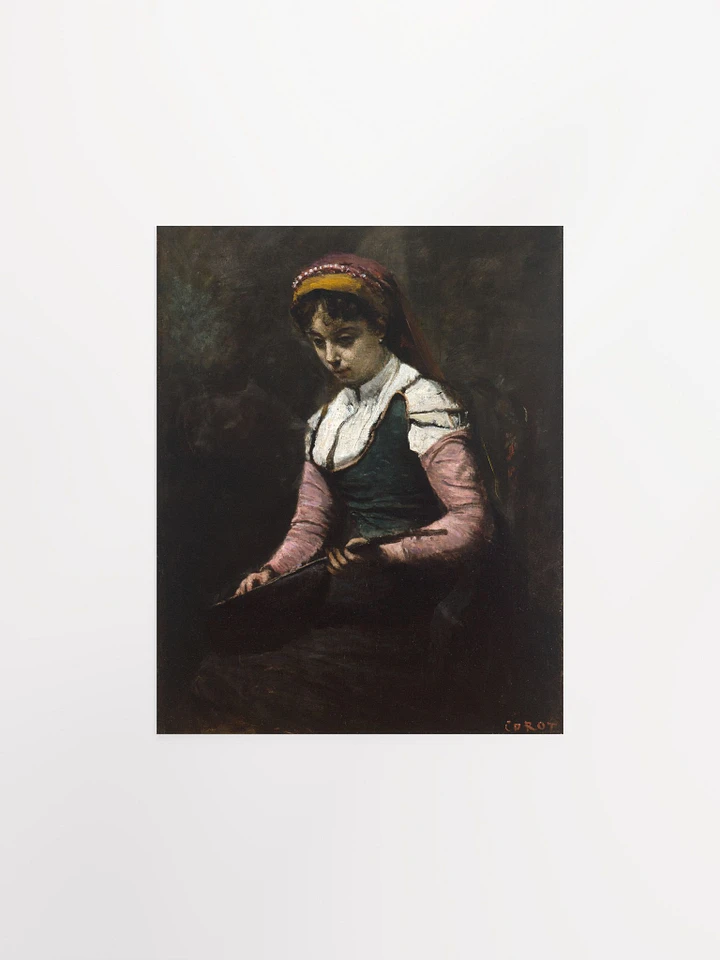 ''Girl with Mandolin'' by Jean-Baptiste-Camille Corot Poster product image (1)