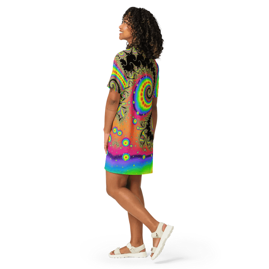 Fractal Dress/Tunic - Pink Lemonade and Candy Twists product image (11)