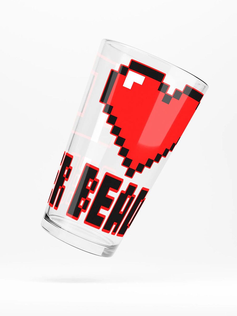 I Heart Perler Bead 2 Pint Glass product image (5)