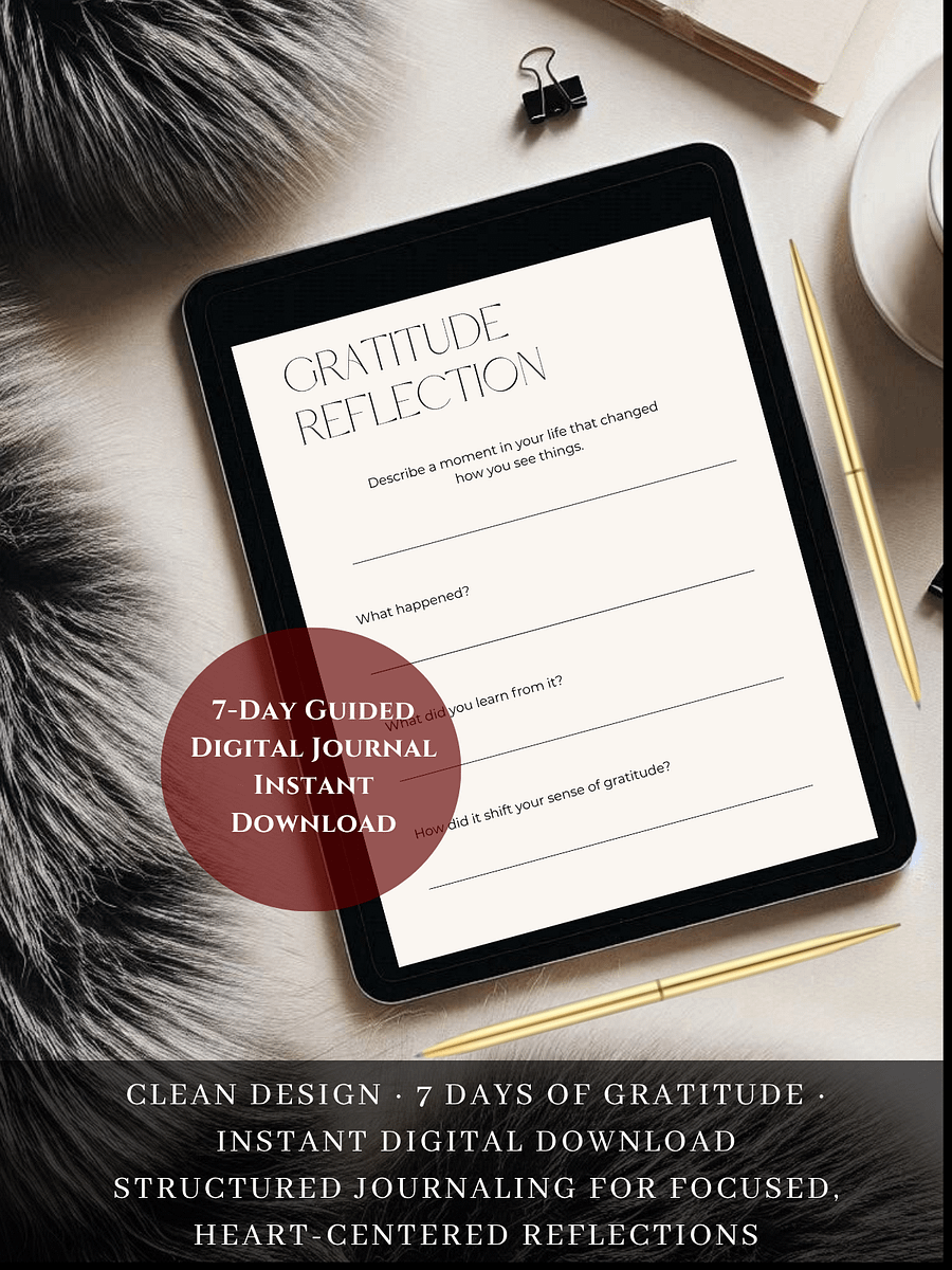 Your Journey to Thankfulness: A 7-Day Digital Gratitude Journal product image (3)