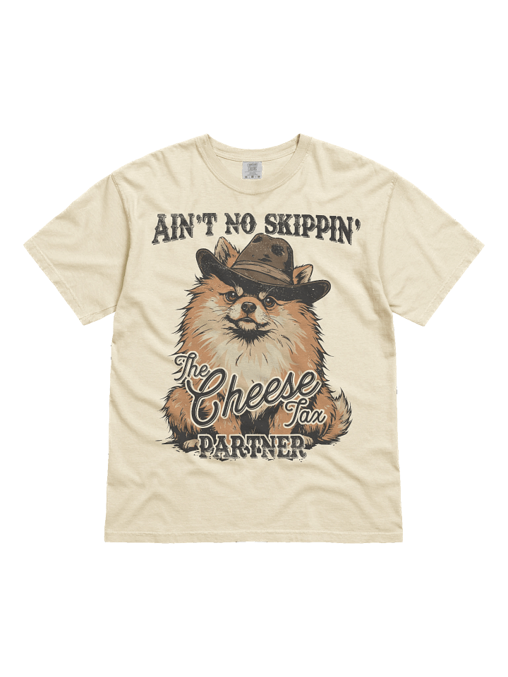 Funny Cheese Tax Sheriff Pomeranian Heavy Weight T-shirt product image (2)