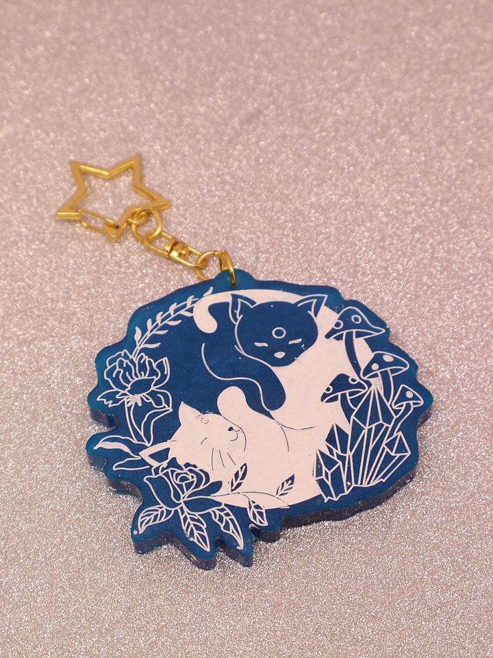 Sleepy Kitties Keychain product image (1)