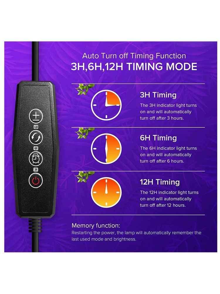 SANSI 24W LED Grow Light for Indoor Plants (300W Equivalent, Full Spectrum with Timer) product image (2)