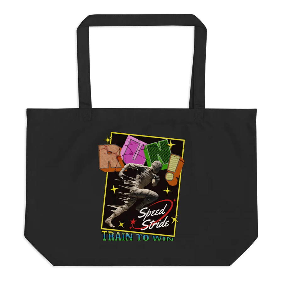Train To Win Block Letters Run! Speed Stride Mummy Eco Tote product image (1)