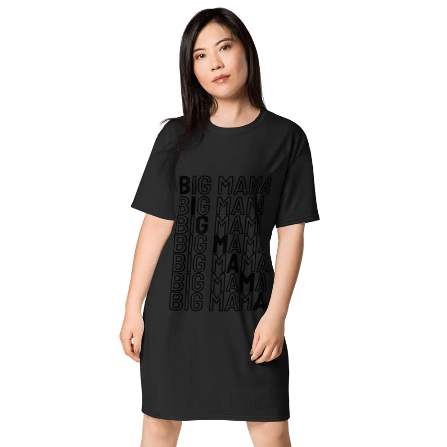 Big Mama Oversized T-Shirt Dress | Black Graphic Tee product image (3)