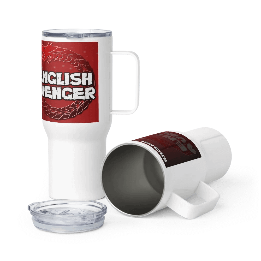 English Avenger Channel Logo Graphic Travel Mug with Handle product image (6)