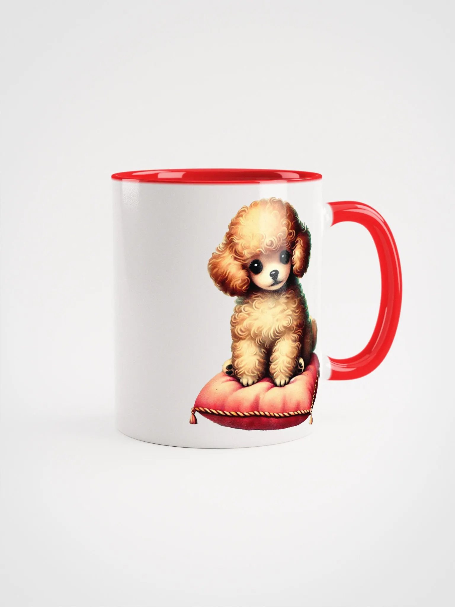Retro Style Poodle Puppy Colorful Ceramic Mug product image (42)