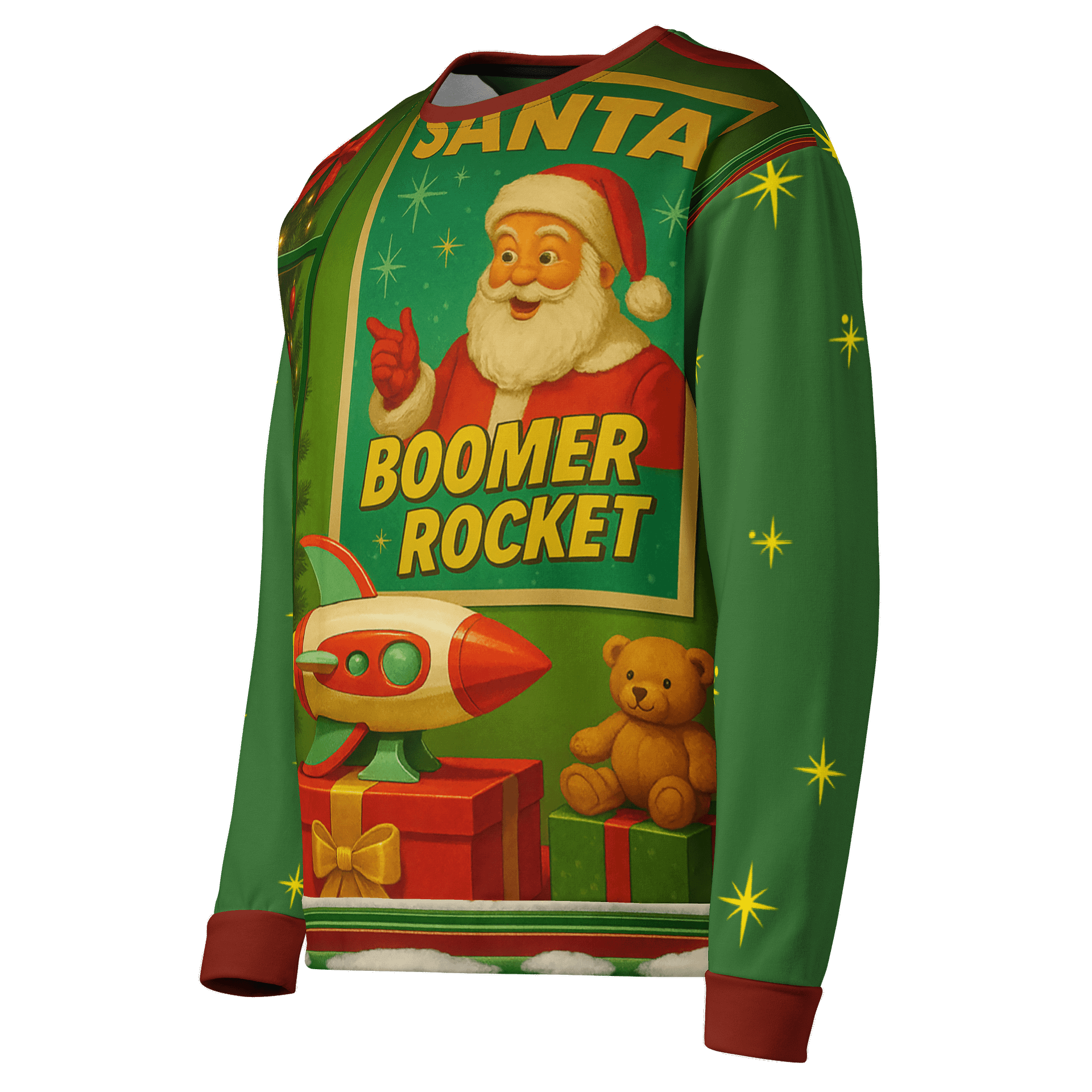 Santa Boomer Rocket™ Crewneck –Retro Toy Window Edition product image (3)