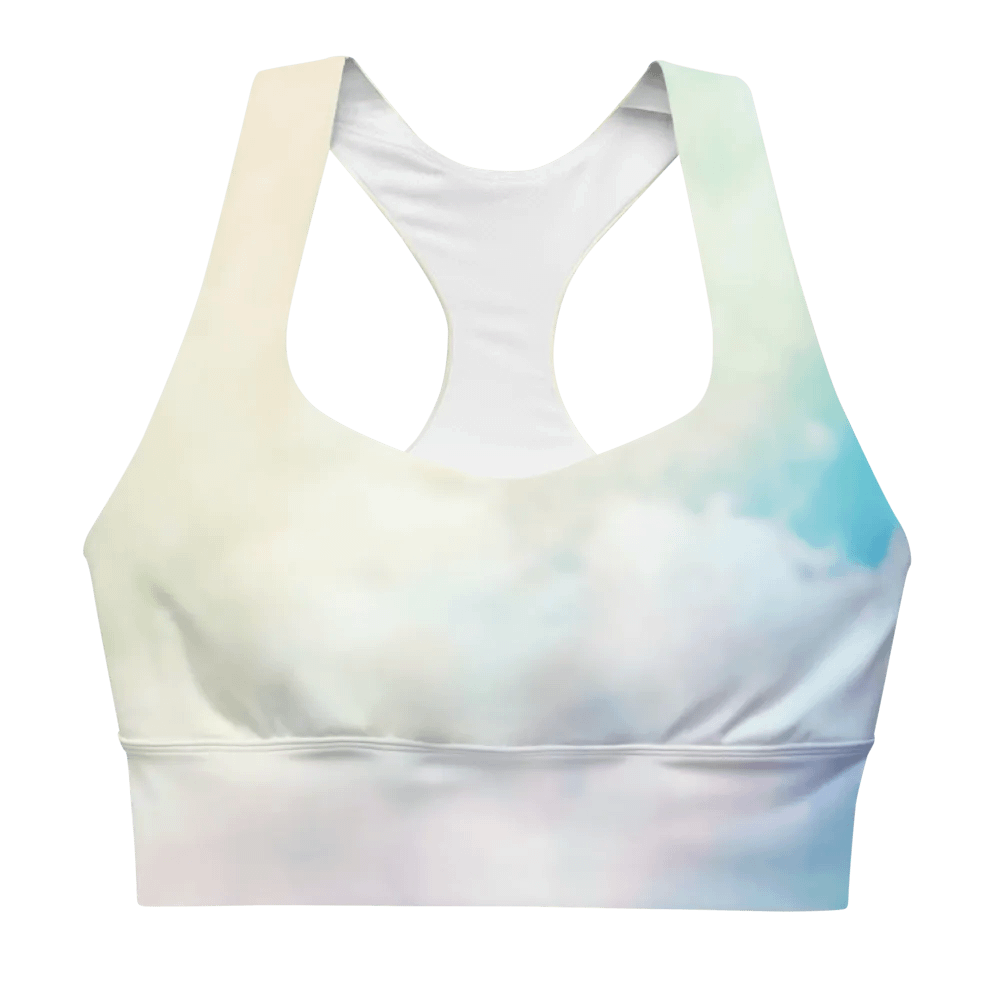 Blur cloud rainbow Design Longline Sports Bra - v1 product image (8)