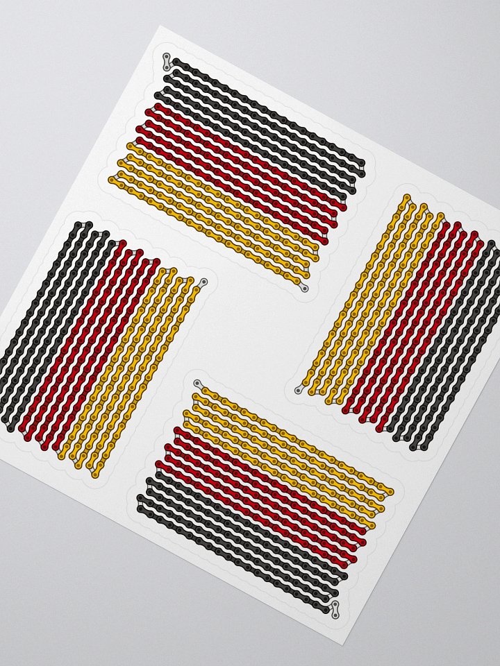 Germany Bike Chain Flag Sticker 4 Pack product image (2)