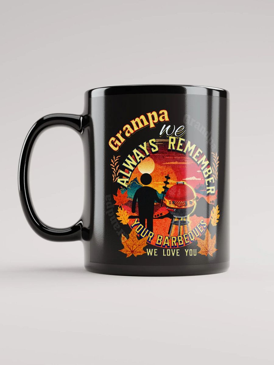 coffee Mug. grandad depicting ‘Grampa we always remember your BBQ’.  Perfect gift from grandchildren product image (11)