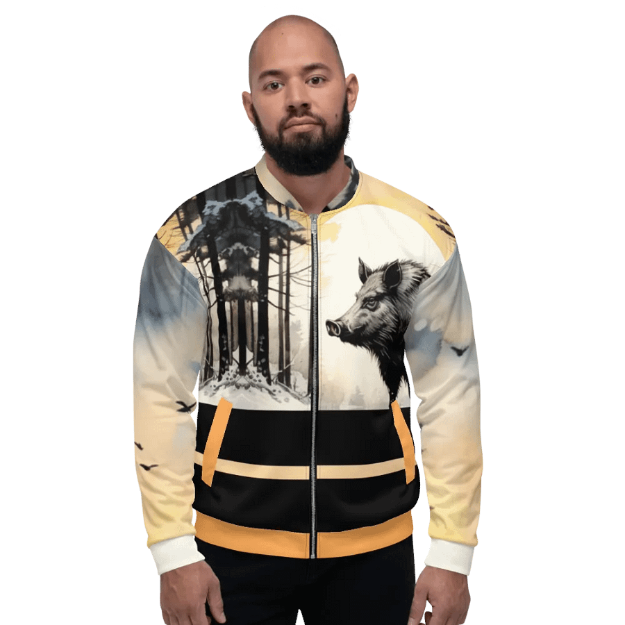 Wild Boar/ All-Over Print Bomber Jacket by Sublicolor 144 product image (3)
