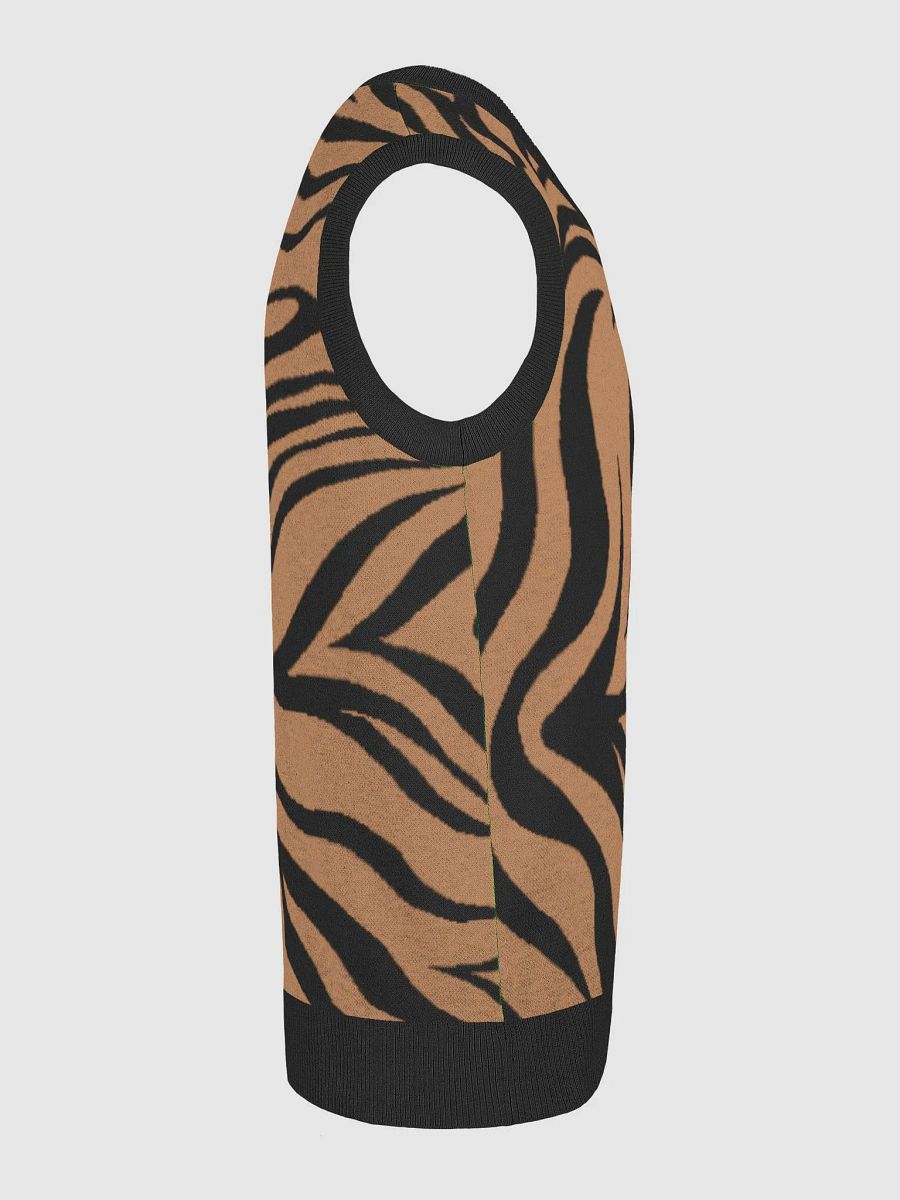 Tiger Stripe Knitted V-Neck Vest product image (5)